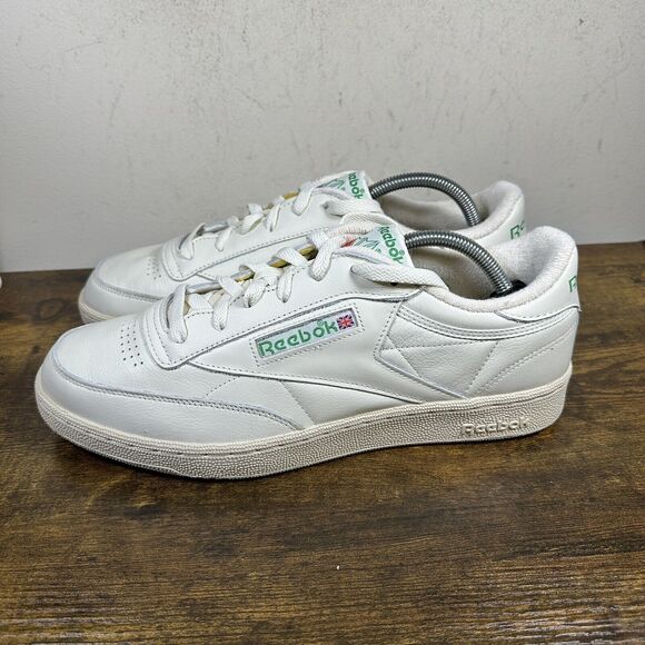 Reebok Club C 85 Vintage White Green Leather Sneakers Shoes Men's Size 11.5 - Picture 3 of 8